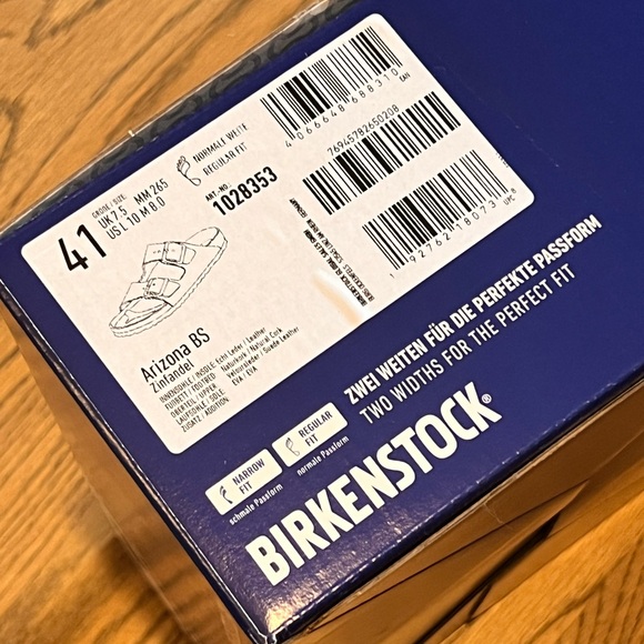 New Birkenstock Arizona Zinfandel Suede Leather Sandals 41 - Picture 3 of 5